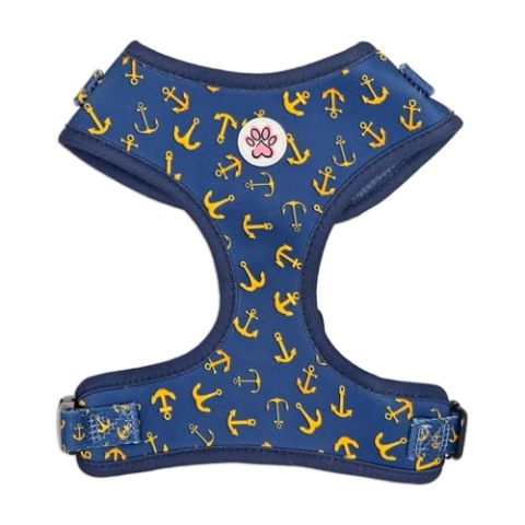 Hundegeschirr - Soft Geschirr Hund - Blau - Anker - All Paws on Deck - Paw My God! - Größe XS