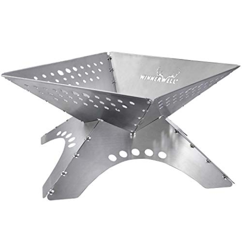 Winnerwell Flatfold Feuerstelle - XL | Portable Edelstahl Feuer Pan