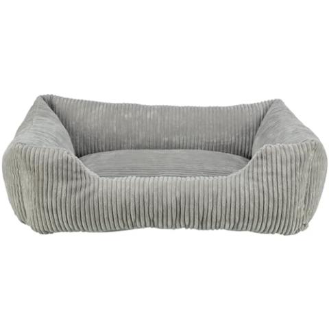 TRIXIE orthopädisches Hundebett Vital Jonna 60x50 cm in grau - hochwertiges Hundekissen mit Memory Schaum - Hundekorb für ältere Hunde - gelenkschonend und entlastend – 37263