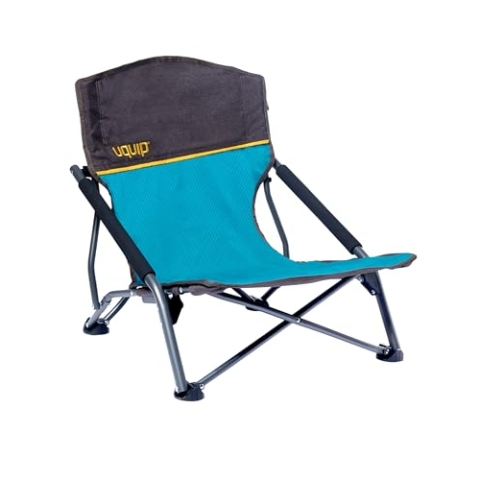 Uquip Campingstuhl Sandy Petrol I Faltbarer Strandstuhl mit 120 kg Traglast I kompakter Faltstuhl aus Stahl & Polyester I klappbarer Outdoor-Stuhl für Camping, Strand, Angeln, Garten & Festivals