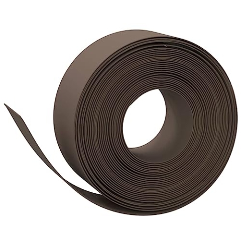 vidaXL Rasenkante 2 STK., Beetumrandung für Blumenbeete Gemüsebeete, Wasserfeste Beeteinfassung, Mähkante Wurzelsperre Gartenpalisade, Braun 10 m 20 cm Polyethylen