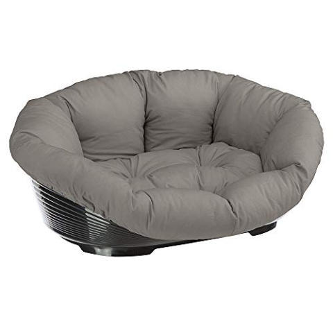 Ferplast Hundebett Hundesofa Katzenbett Hundematte Sofa' 4 Kunststoffkorb mit Waschbarem Gepolstertem Hundekissen, 64 x 48 x h 25 cm.