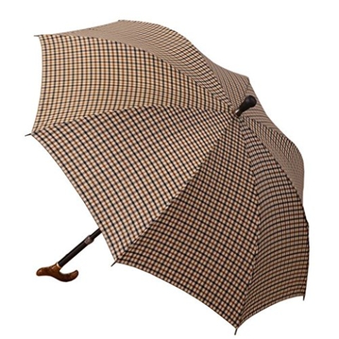 Gehstock Gehhilfe höhenverstellbarer Stützschirm im Karo Design aus traditioneller Stockmanufaktur