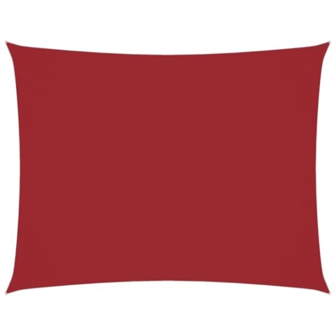 Sonnensegel, Oxford-Stoff, rechteckig, 6 x 8 m, Rot