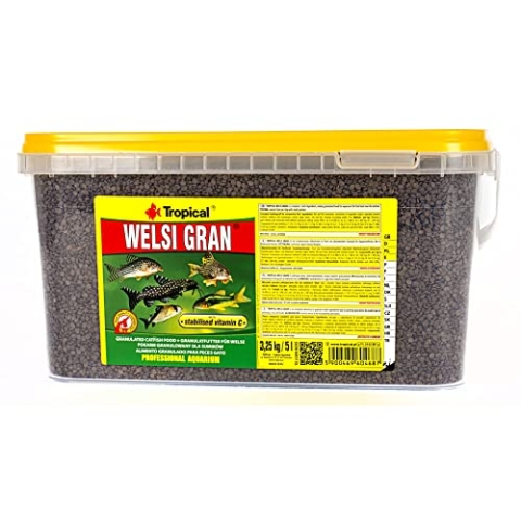 Tropical Welsi Gran Granulat für Bodenfressende Zierfische, 1er Pack (1 x 5 l)