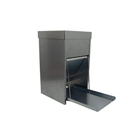 agrarking.de Futterautomat Trittklappe 10L - Geflügelfutterautomat Platte Futter Trog Spender Silo