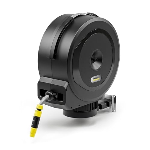 Kärcher Schlauchbox HBX 5.30 Automatic: 30 m Schlauch, Anschlussschlauch: 1,5 m; Automatische Schlauchrückholung, komfortabel und flexibel, Schwarz