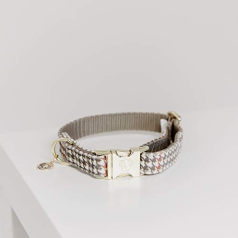 Kentucky Dogwear - Hundehalsband Pied De Poule - Beige - Größe L - 42-68cm