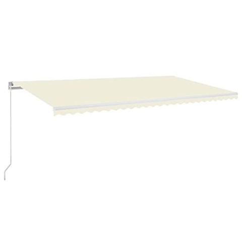 vidaXL Gelenkarmmarkise Einziehbar Markise Sonnenmarkise Balkonmarkise Sonnenschutz Sichtschutz Fenster Terrasse Garten 600x350cm Creme