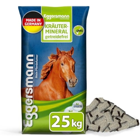 Eggersmann Mein Pferdefutter Kräutermineral getreidefrei 25 kg – Getreidefreies Mineralfutter für Pferde – Zur Unterstützung des Stoffwechsels – Für allergieempfindliche Pferde geeignet