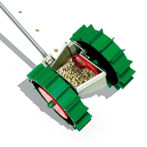BioGreen Handsämaschine SUPER Seeder | für alle Gemüsesorten | inkl. 6 Saatgutscheiben | vers. Saatabstände | Sämaschine - Furchen, Säen und Abdecken