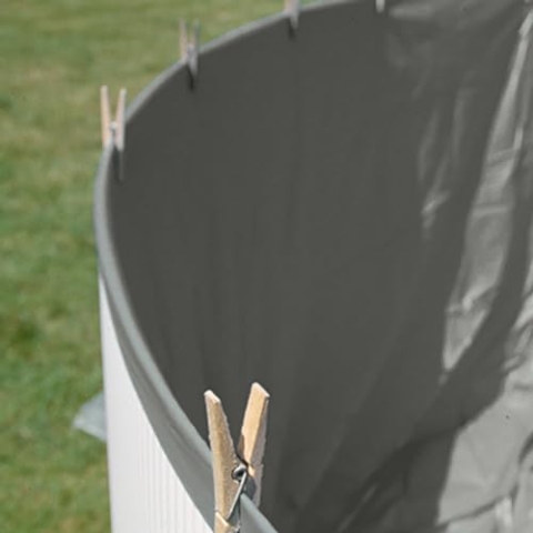 Gre SP558F - Poolfolie für runde Pools, 550 x 132 cm (Durchmesser x Höhe), Overlap System, Farbe Blau