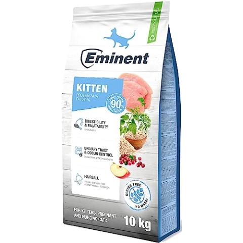 Eminent Kitten | High Premium Kätzchenfutter Glutenfreie |Trockenfutter für Kätzchen, trächtige und laktierende Katzen 10kg