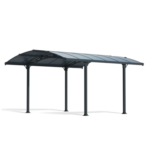 Canopia by Palram Pavillon wasserdicht Tucson 4300 Gartenpavillon stabil und Winterfest 3.6x4.4 m Alu Grau