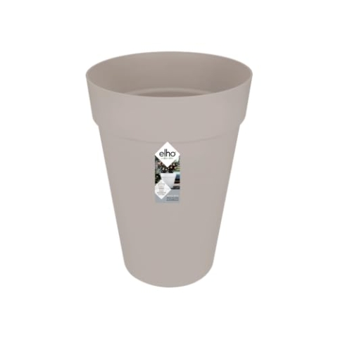 elho Loft Urban Rund Hoch 42 - Blumentopf für Außen - Ø 42.0 x H 56.0 cm - Grau/Warmes Grau