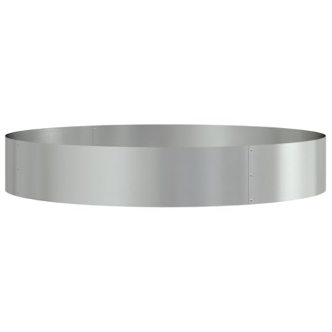 vidaXL Silberner Metallpflanzkübel Verzinktes Silber Verzinktes Metall