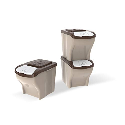 Bama Nässestop S18 40295 20 Liter Poker Behälter, Set von 3 - parent braun