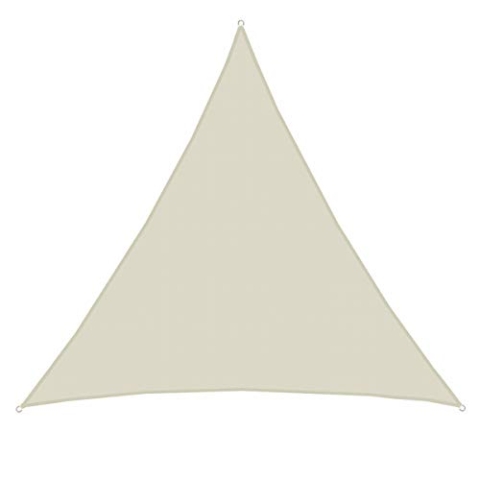 AMANKA 98% UV Schutz: 7x7x7 Sonnensegel Dreieckig Wasserdicht - Sonnenschutz Balkon - Terrassendach Sichtschutz Garten - 7m XL Dreieck Sonnendach Pool Trampolin Wohnwagen Sonnenschutz Terrasse Camping