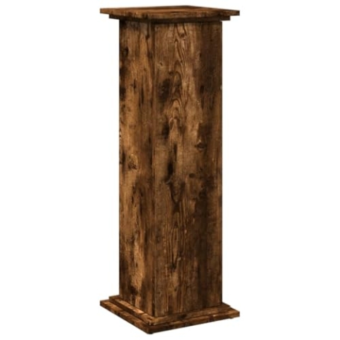 vidaXL Postament mit Stauraum Räuchereiche 31x30x90 cm Holzwerkstoff