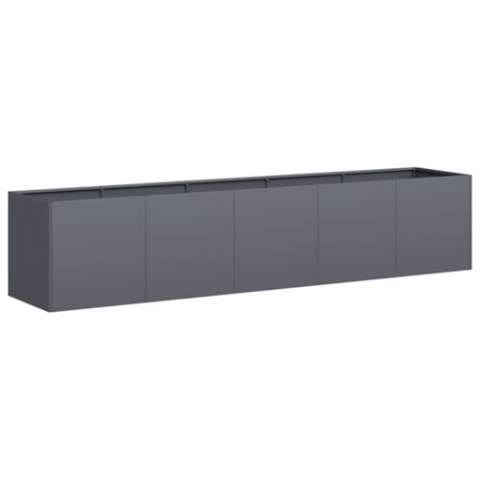 vidaXL Pflanzkübel Anthrazit 200x40x40 cm Kaltgewalzter Stahl, Pflanzschale, Garten-Garten-Pflanzkübel, Outdoor-Pflanzgefäß, Hochbeet, Pflanzgefäß