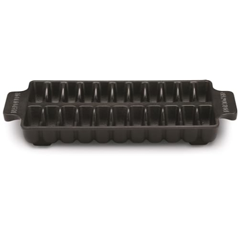 Napoleon 67734 - Gusseisenschale für große Jumbo-Garnelen, 22 Stück, Maße 33,5 x 16 x 6 cm, Schwarz