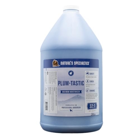 Nature's Specialties Plum-Tastic Conditioner für Hunde - Feuchtigkeitsspendende Pflegespülung - Kräftigt & Revitalisiert das Fell - Antistatische Conditioner mit Acai-Beere, 3.8L