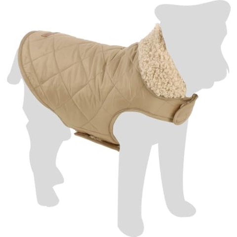 Flamingo Bonnie Hundemantel Beige - Größe A: 55 cm, B: 40-48 cm, C: 68-74 cm, Warm und Bequem, Ideal für Border Collie, Labrador, Springer Spaniel und Australian Shepherd