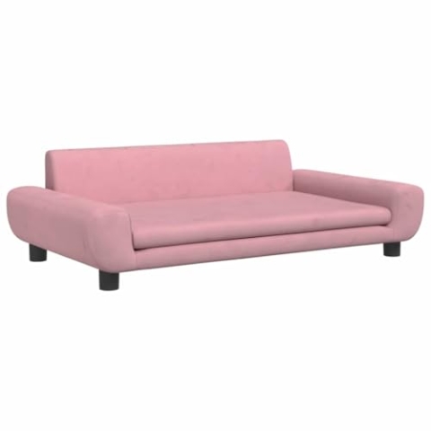 vidaXL Hundebett, Hundekissen mit weicher Polsterung, Hundesofa Hundecouch für kleine Hunde Haustiere, Haustierbett Katzenbett, Rosa Samt