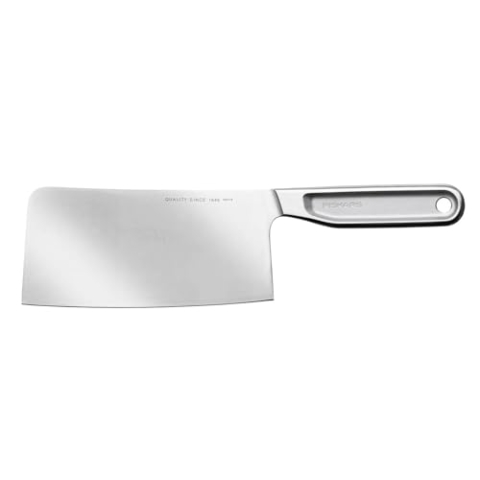 Fiskars All Steel Hackmesser, Gesamtlänge: 28,1 cm, Japanischer Aichi-Hartstahl, 1062885