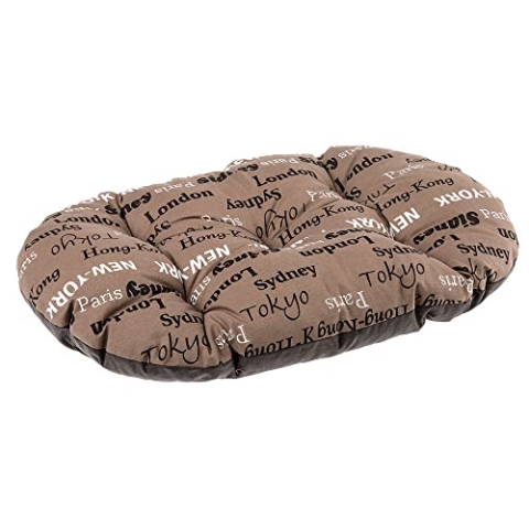 FERPLAST Hundebett Groß - Hundebett Waschbar - Hundekissen - Matte für Hundehütten, Zwinger und Auto - Hundebett Flauschig - Relax - 100 x 63 CM, XL, BRAUN