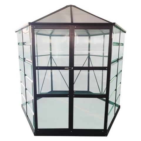 Escala Gewächshaus Treibhaus Glashaus Frühbeet (240 x 211 x 232 cm) Grün