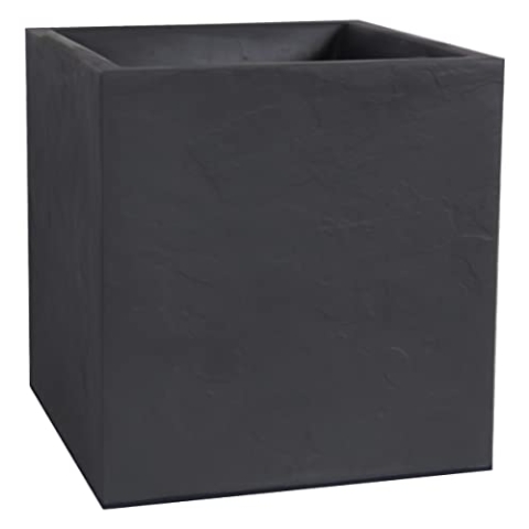 EDA Plastiques Volcania 13730 BR. T SX1 Übertopf, quadratisch, Kunststoff, 40 x 40 x 40 cm