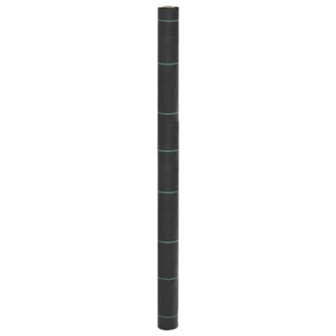 vidaXL Unkrautvlies, Gartenvlies gegen Unkraut, Unkrautfolie Wasserdurchlässig UV-stabilisiert, Unkrautflies Mulchfolie Bodengewebe, Schwarz 1,5x100m PP