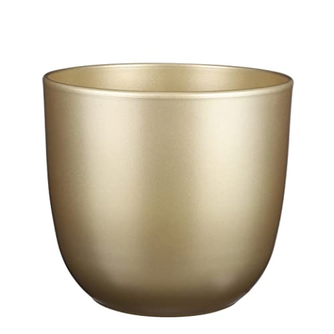 Mica Decorations Blumentopf Tusca Keramik rund Gold (H 25 x D 28 cm)