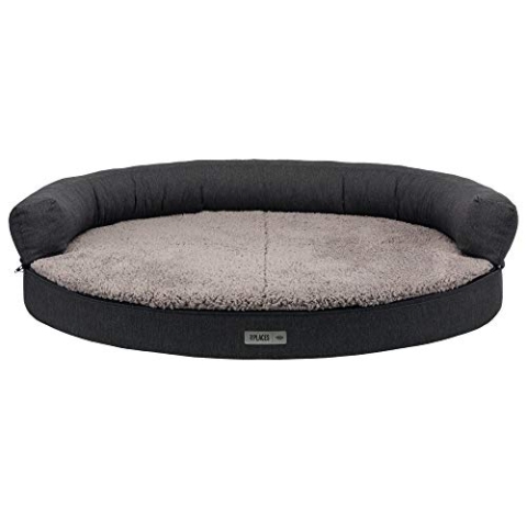 TRIXIE orthopädisches Hundesofa "Vital Sofa Bendson, oval, 75 × 60 cm, dunkelgrau/hellgrau"- 38271