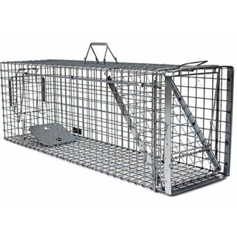 Holtaz Hardy Super Starke Falle Marderfalle Katzenfalle Fuchsfalle Biberfalle Tierfalle Kastenfalle Drahtfalle Waschbärfalle 1 Tür, Größe: 120x34x42 cm Mit Extra Köder