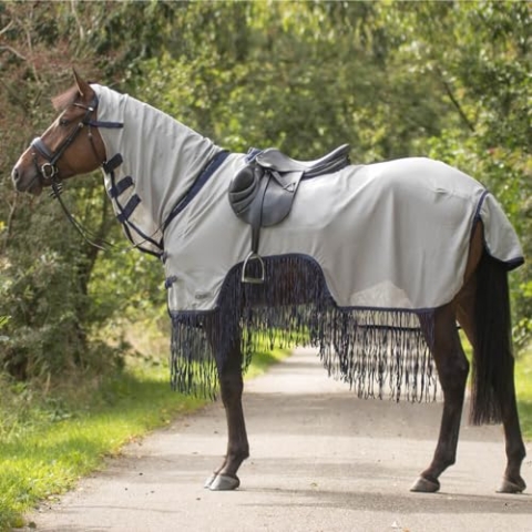 QHP Fliegenausreitdecke mit Fransen - Size 185
