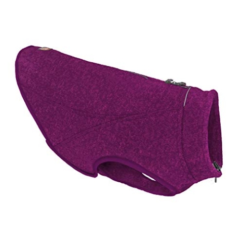Kurgo Core Hunde-Pullover, Leichtes Fleece, Mit 2-Wege-Reißverschluss, Mit Hundegeschirr kompatibel, Größe L, Lila