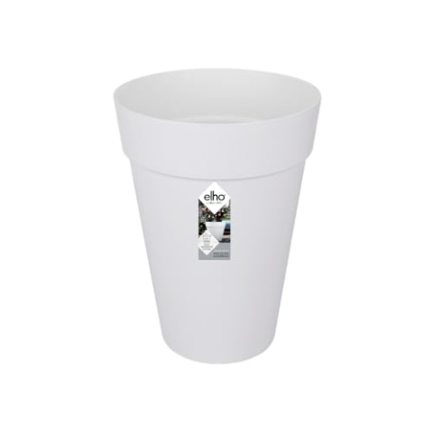 elho Loft Urban Rund Hoch 42 - Blumentopf für Außen - Ø 42.0 x H 56.0 cm - Weiß/Weiss