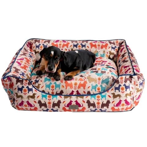bo&flash Kuscheliges Hundebett Austin “Marielle” - L - Orthopädisches Hundesofa für mittelgroße Hunde – Design Hundebett mit Anti-Rutsch-Beschichtung