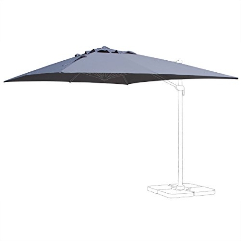 Alice's Garden - Grau 3x4m Bespannung für den Sonnenschirm St Jean de Luz - Ersatzdach