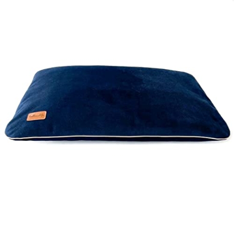 Wasserdichtes Kissen für Hunde und Katzen. Haustierfreundliches Materialbett für Haustiere. (L, Marine)
