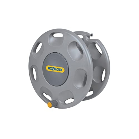 Hozelock 2390D0000 60 m Wandtrommel ohne Schlauch und Düse (Grün/Grau)