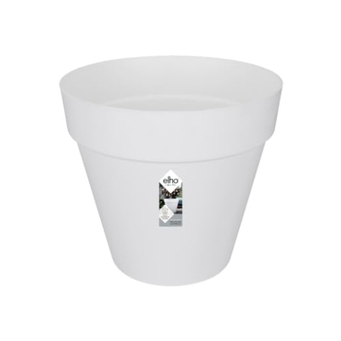 elho Loft Urban Rund 60 - Blumentopf für Außen - Ø 58.0 x H 54.0 cm - Weiß/Weiss