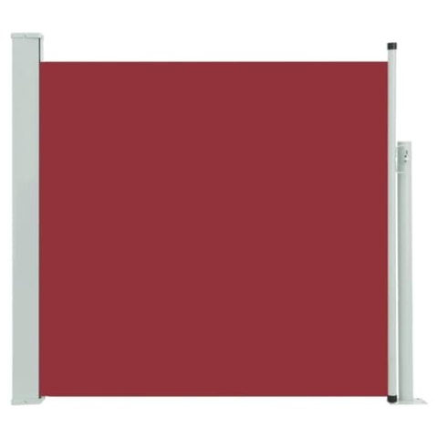 vidaXL Seitenmarkise Ausziehbar Sonnenschutz Sichtschutz Windschutz Seitenrollo Markise Seitenwandmarkise Balkon Garten Terrasse 170x300cm Rot