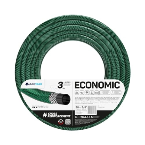 Cellfast 10-012 Gartenschlauch Economic, 5/8" x 50 m, 3-lagiger