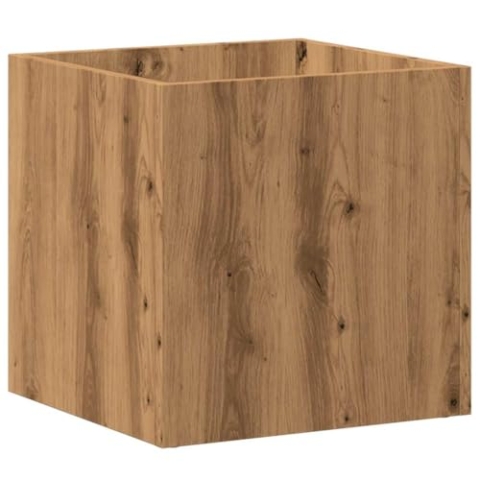 vidaXL Pflanzgefäß Artisan-Eiche 40x40x40 cm Holzwerkstoff, Blumenkasten, Pflanztopf, Pflanzkübel, Blumentopf, Pflanzkasten, Pflanzkasten quadratisch