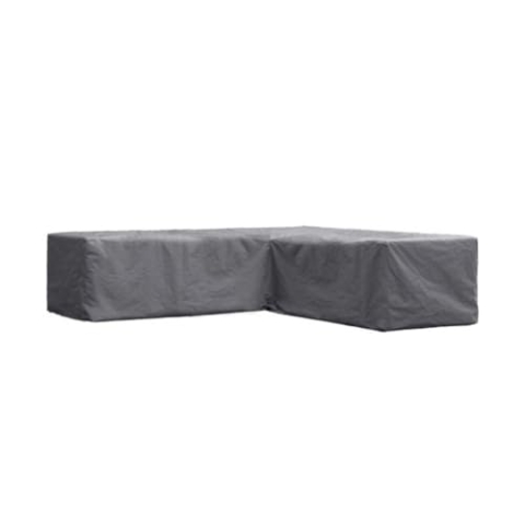 Perel Schutzhülle für Gartenmöbel, Grau, L-Form, 250 cm x 250 cm x 70 cm