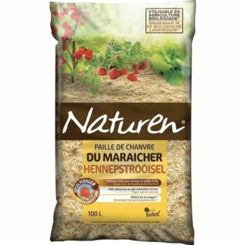 NATUREN® Mulchen des Gemüsegartens, Hanfstroh, 100 l