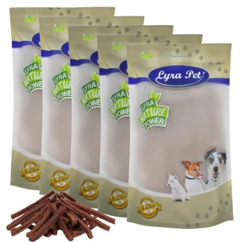 Lyra Pet® 5 kg Pferdedörrfleisch | Kausnack vom Pferd | Leckerli auch für Welpen und ältere Hunde | Idealer Belohnungs- und Trainingssnack | Gut verträglich | Wiederverschließbar